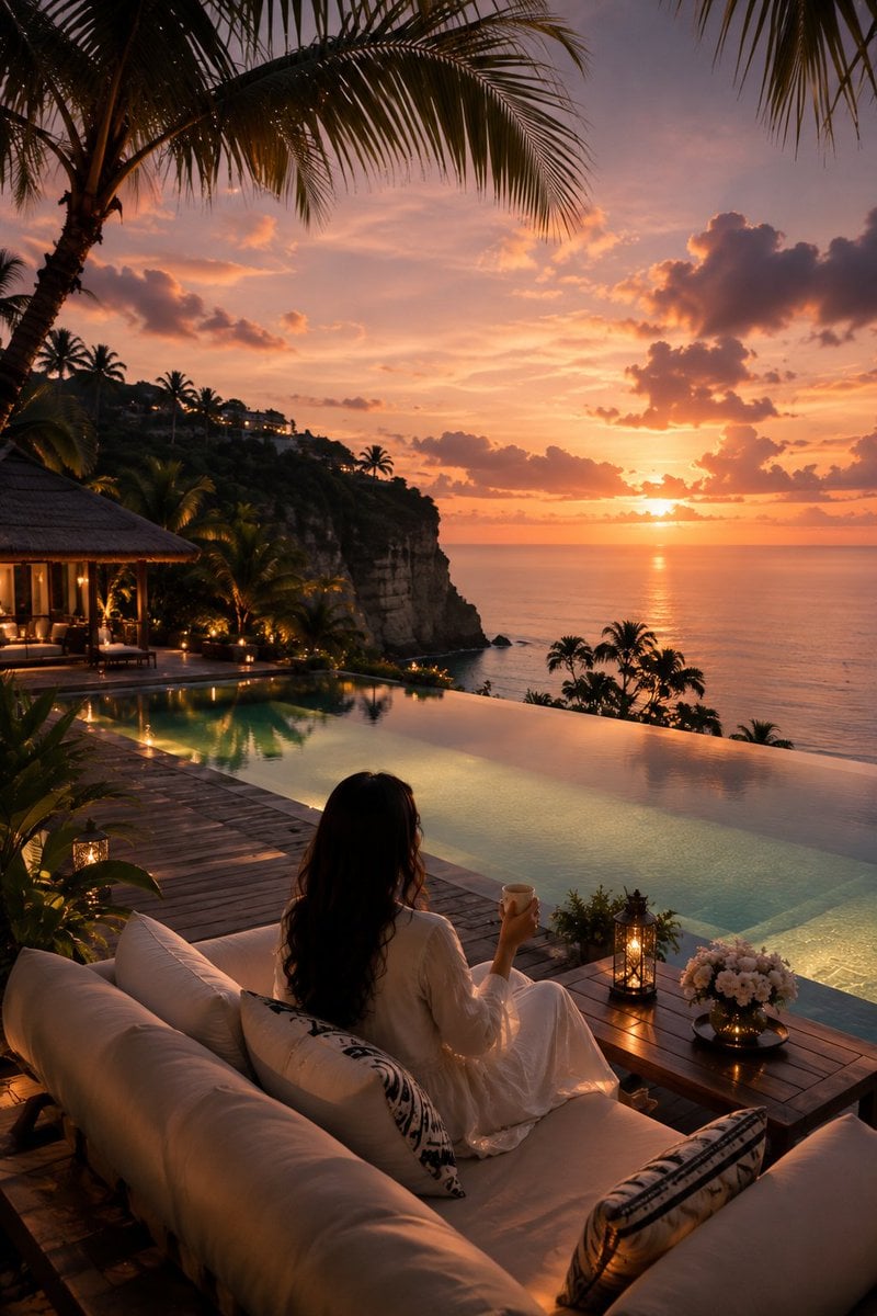 Premium sophisticated luxury travel editorial artwork ins... - alternate
