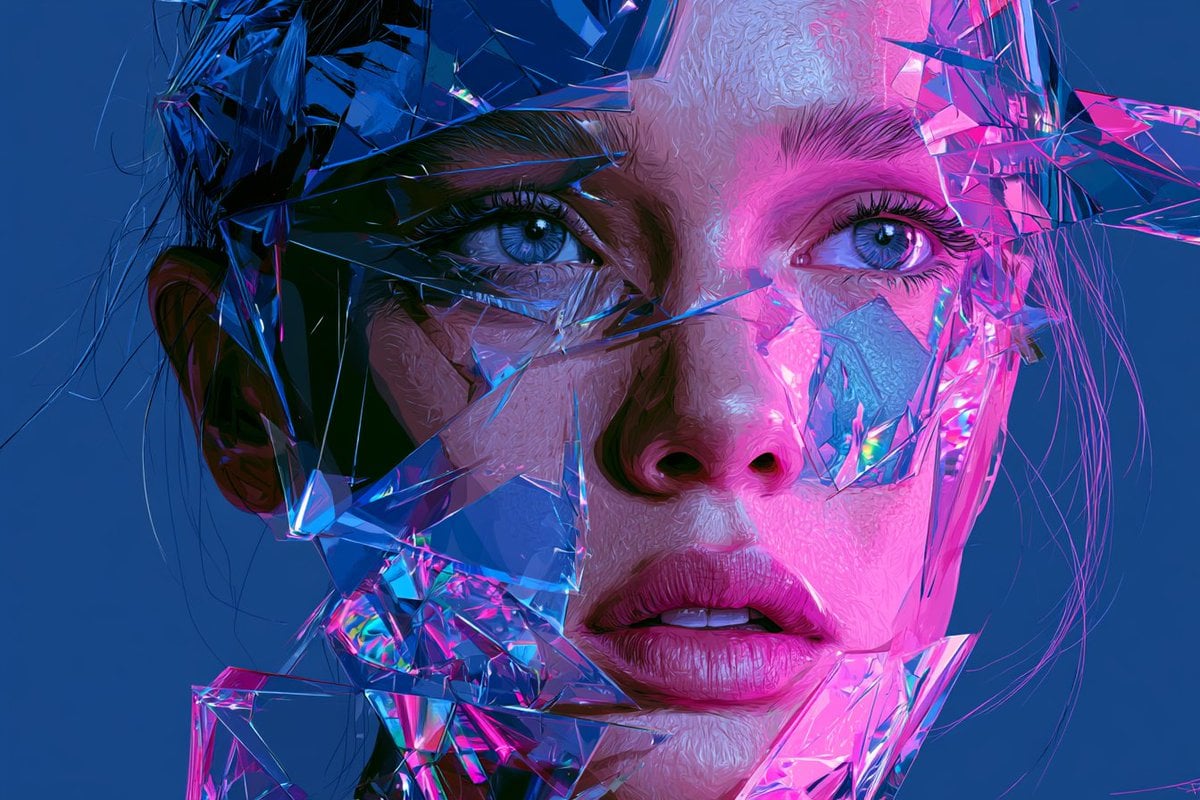 [Subject] reimagined through a Fractured Holographic Pris...