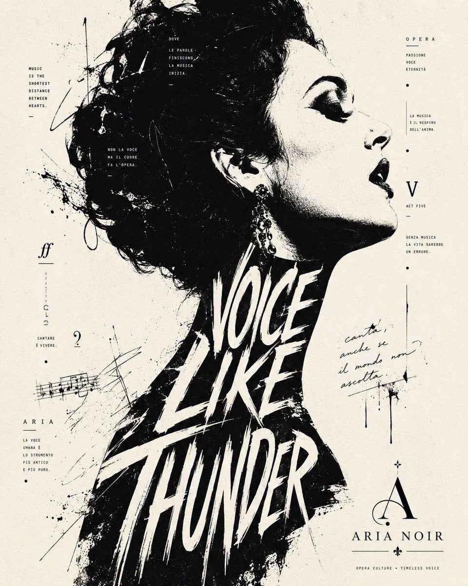 High-contrast black and white typographic portrait poster... - alternate