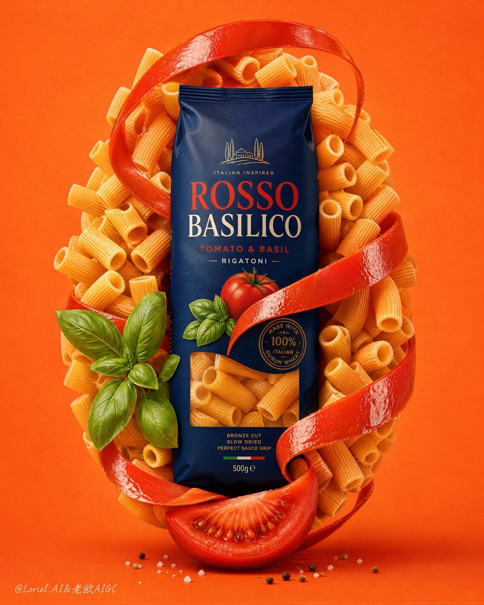 Create a premium commercial poster for an original pasta ... - alternate