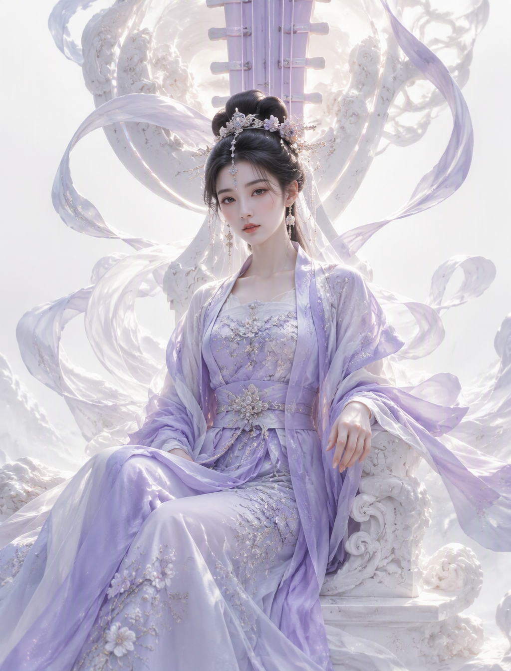A breathtakingly beautiful cinematic portrait of Ji Qianq...