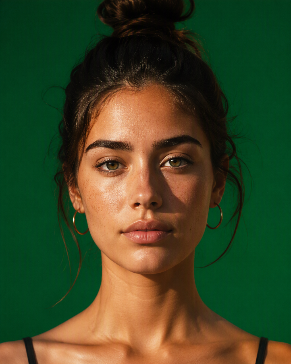 SUBJECT: a young woman facing forward, sharp photorealist...