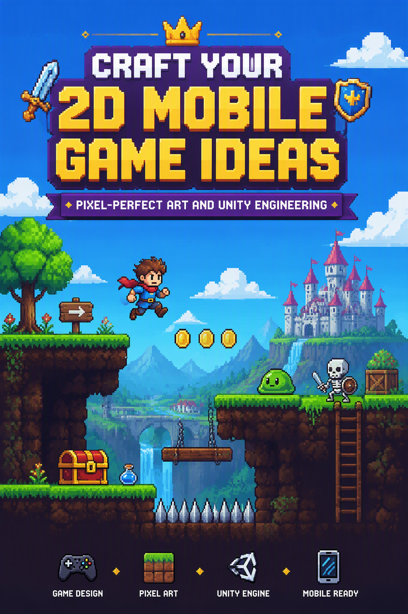 Visual Style: Clean, high-resolution 2D pixel-art illustr...