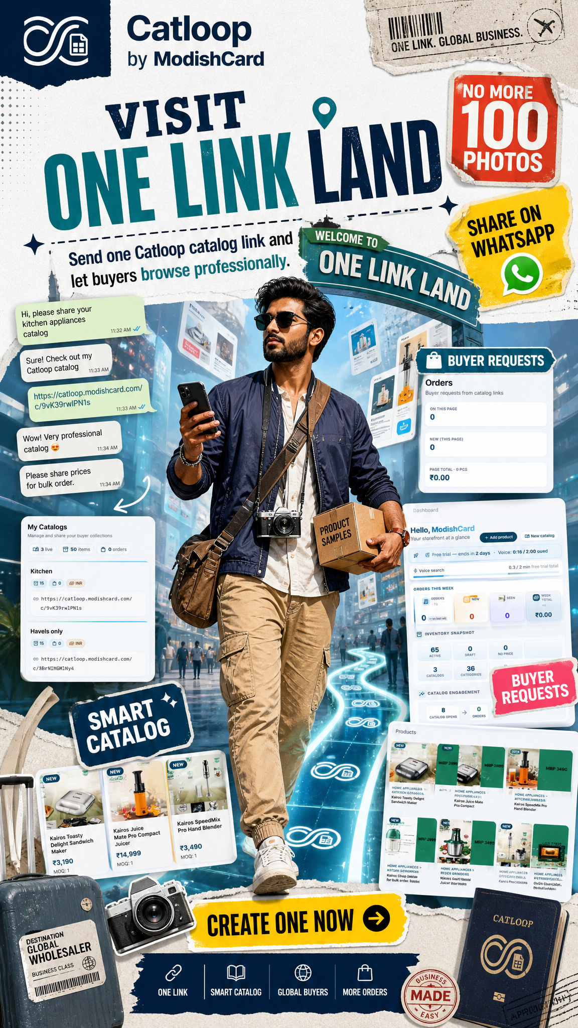 Create a stylized SaaS travel poster / graphic collage fo...