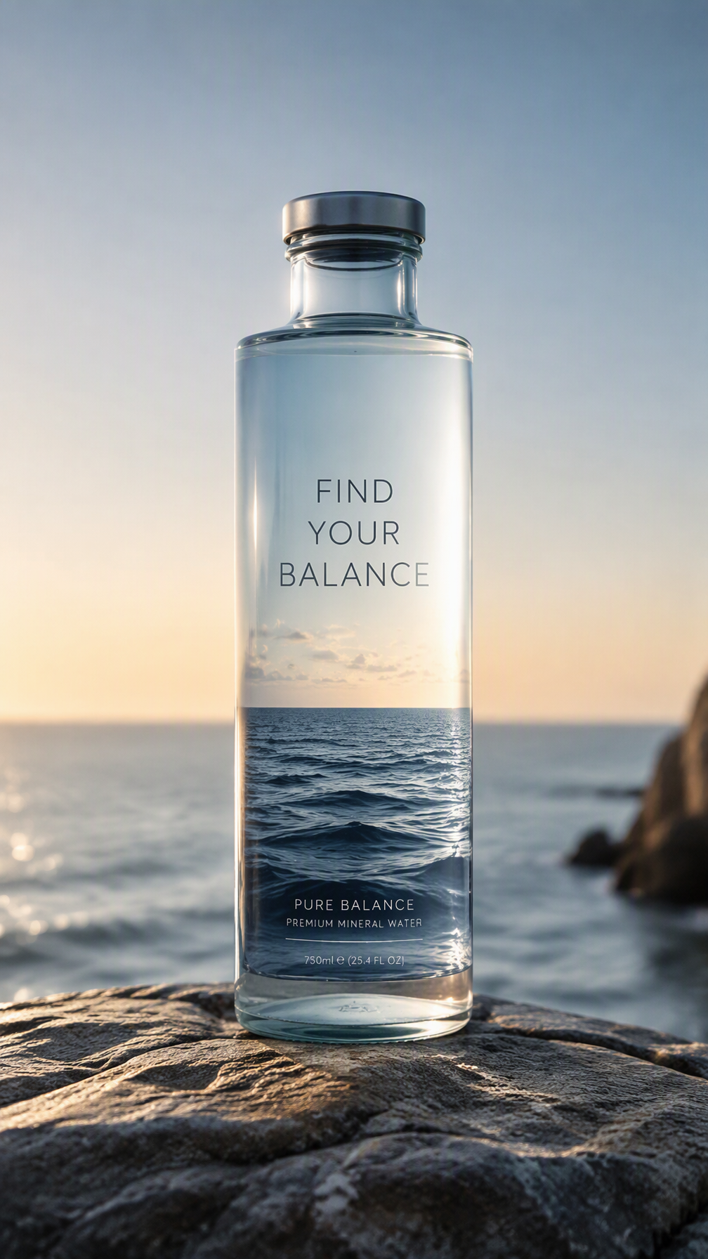 Premium 4:5 beverage advertising poster.A transparent pre...