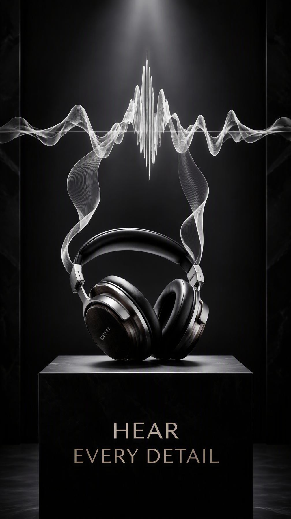 Premium 4:5 premium audio advertising poster.A pair of lu...