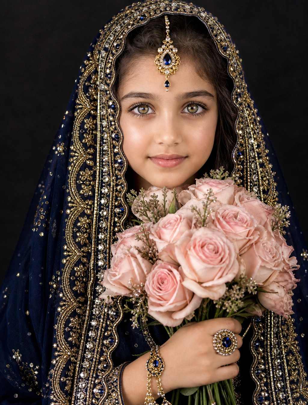 A hyper-realistic close-up portrait of a stunning South 1...