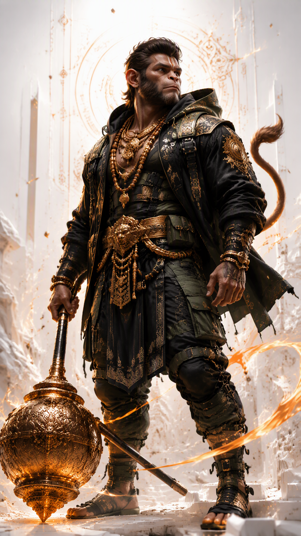 A premium collector-edition character poster of Lord Hanu...