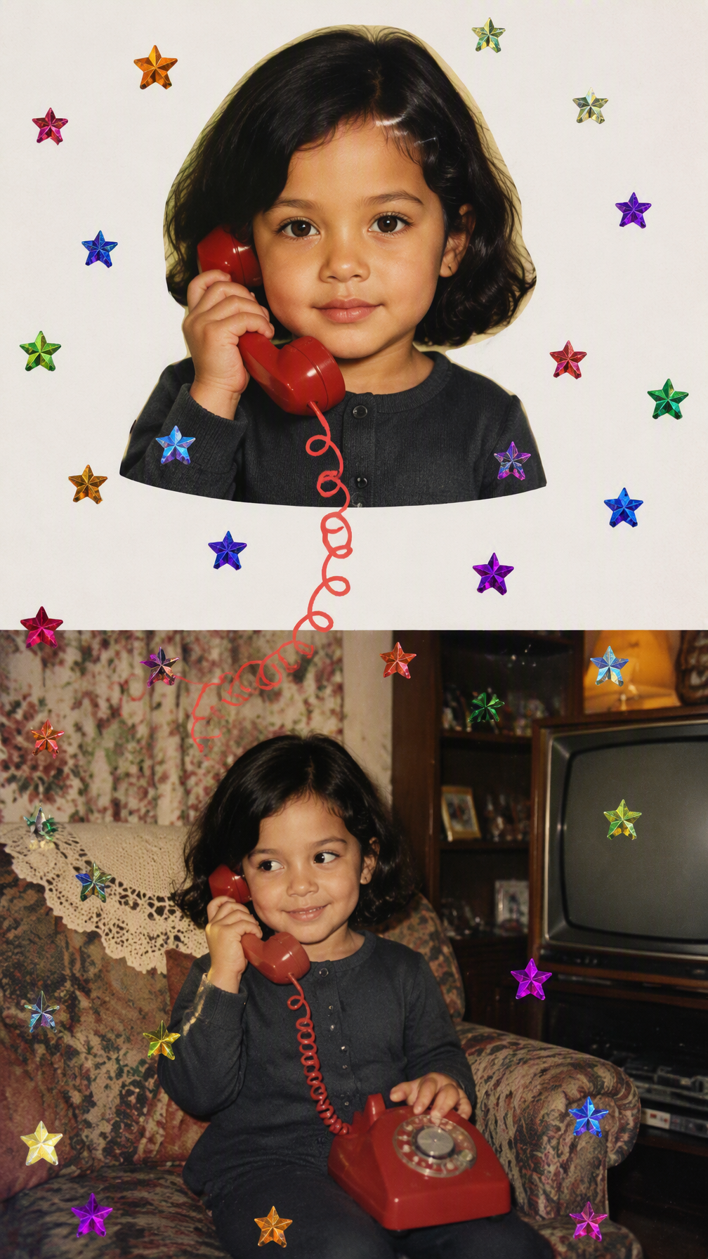 [image1] A nostalgic 1980s–1990s Western childhood photo ...
