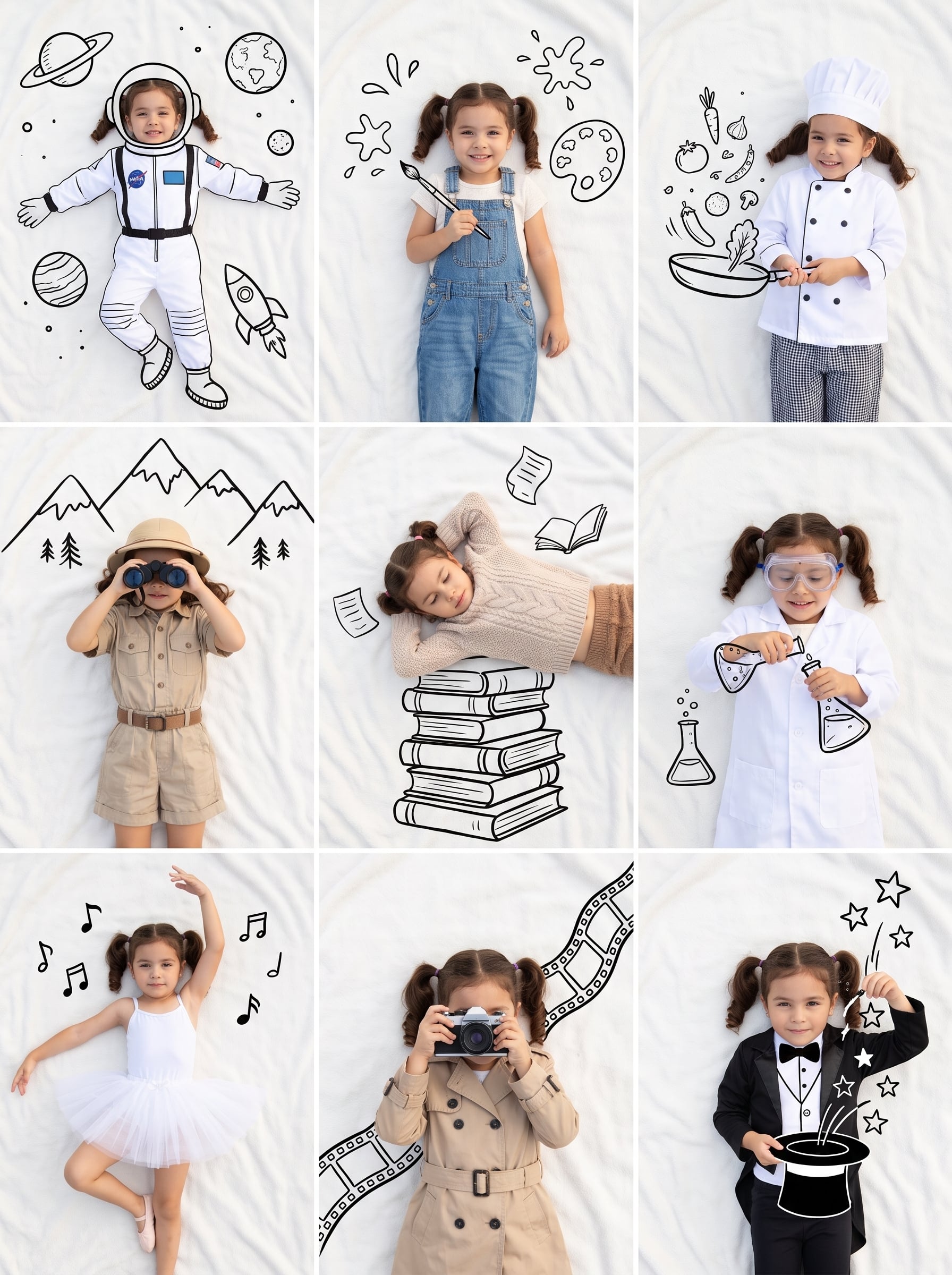 [image1] A professional 3×3 collage featuring the same be...