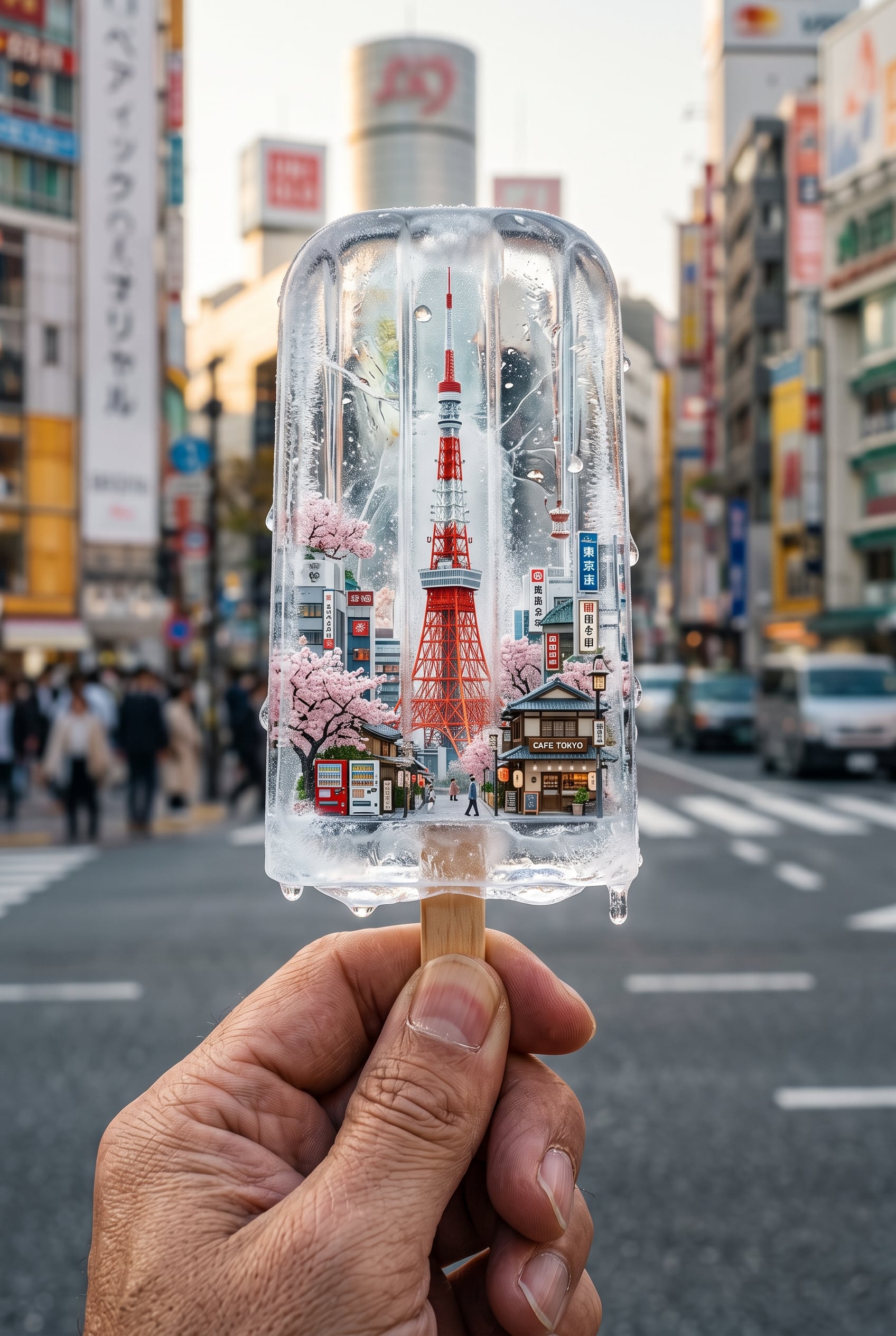 Create a hyper‑realistic vertical conceptual photo of TOK...