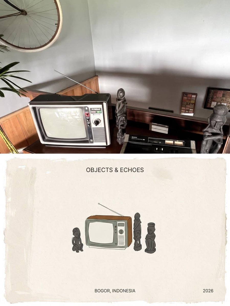 Create a refined editorial-style travel archive poster in...
