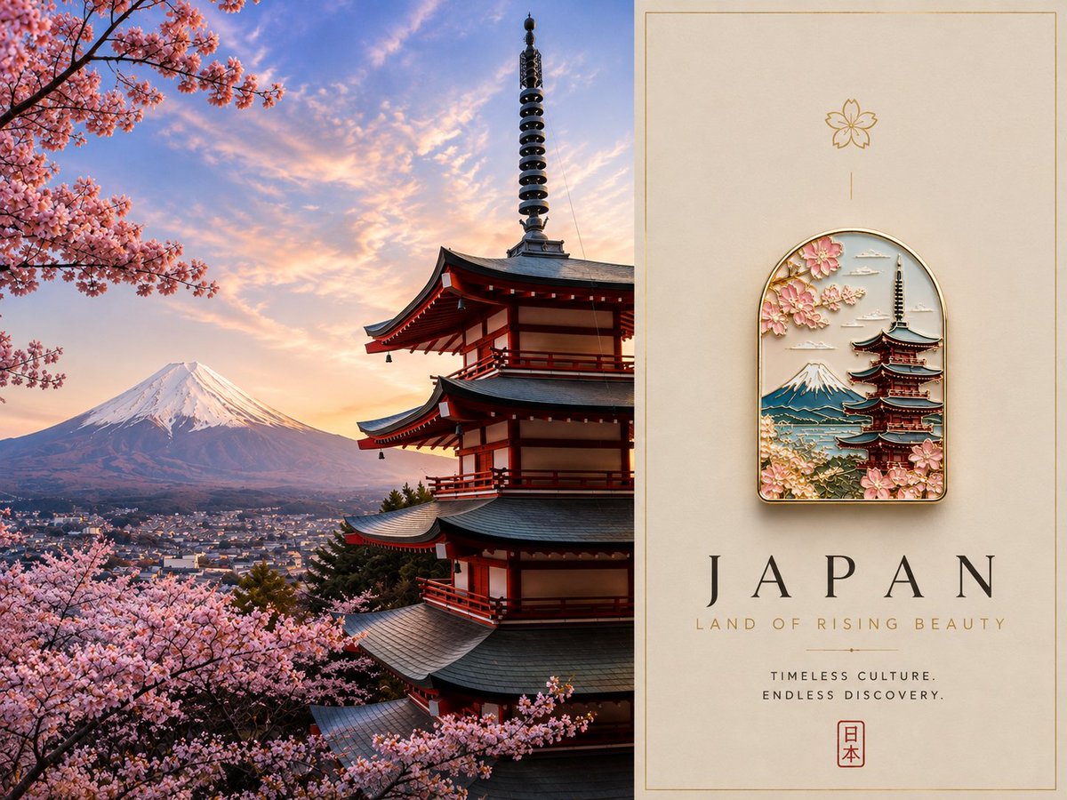 Create a high-end luxury travel poster using the uploaded...