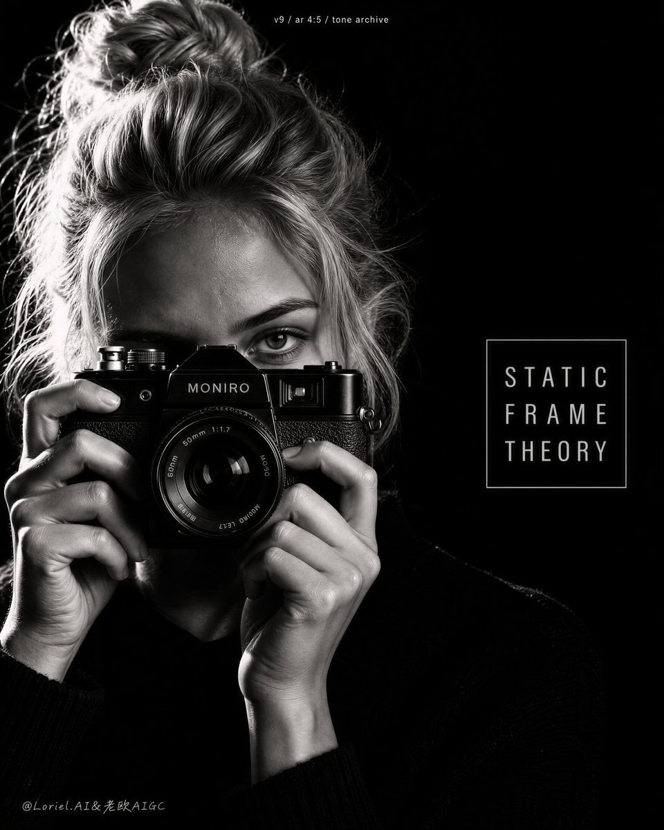 Create a high-contrast black-and-white editorial poster b... - alternate