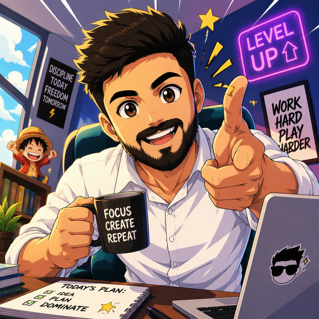 Create a trending anime art style image from the uploaded...