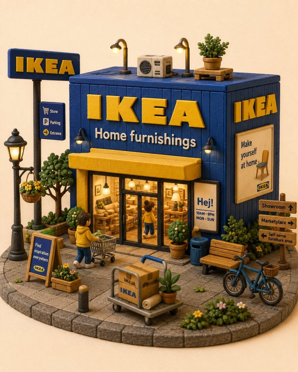 Create a charming handcrafted miniature diorama featuring... - alternate
