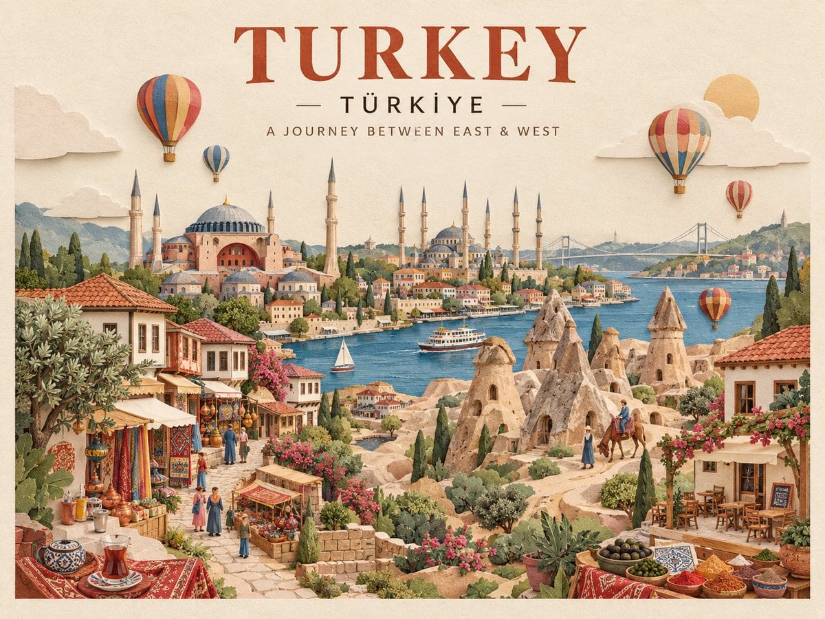 Create a charming handcrafted 3D paper-cut travel poster ... - alternate