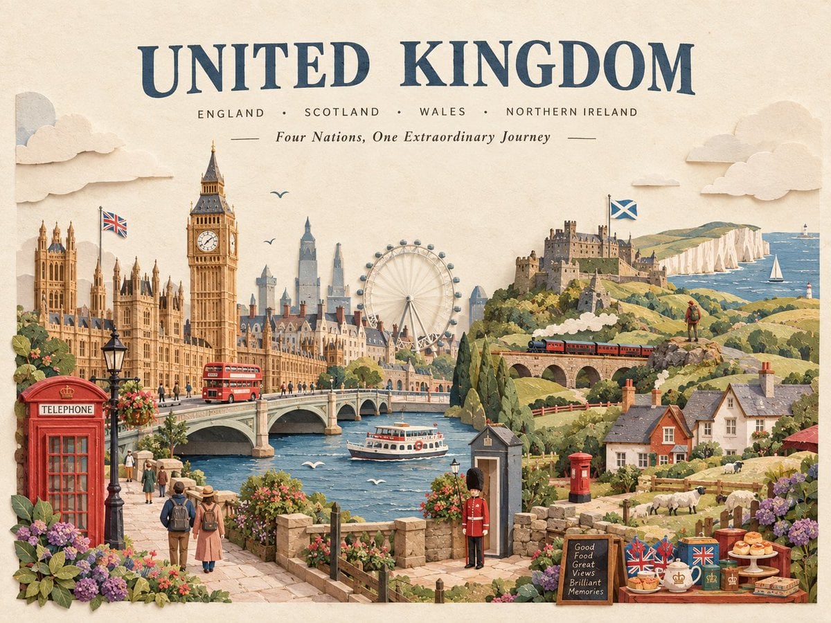 Create a charming handcrafted 3D paper-cut travel poster ... - alternate