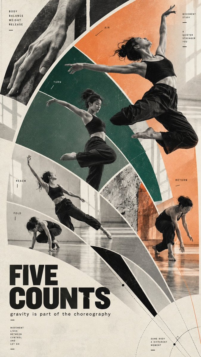 Create a 9:16 editorial poster based on a fan-shaped comp... - alternate