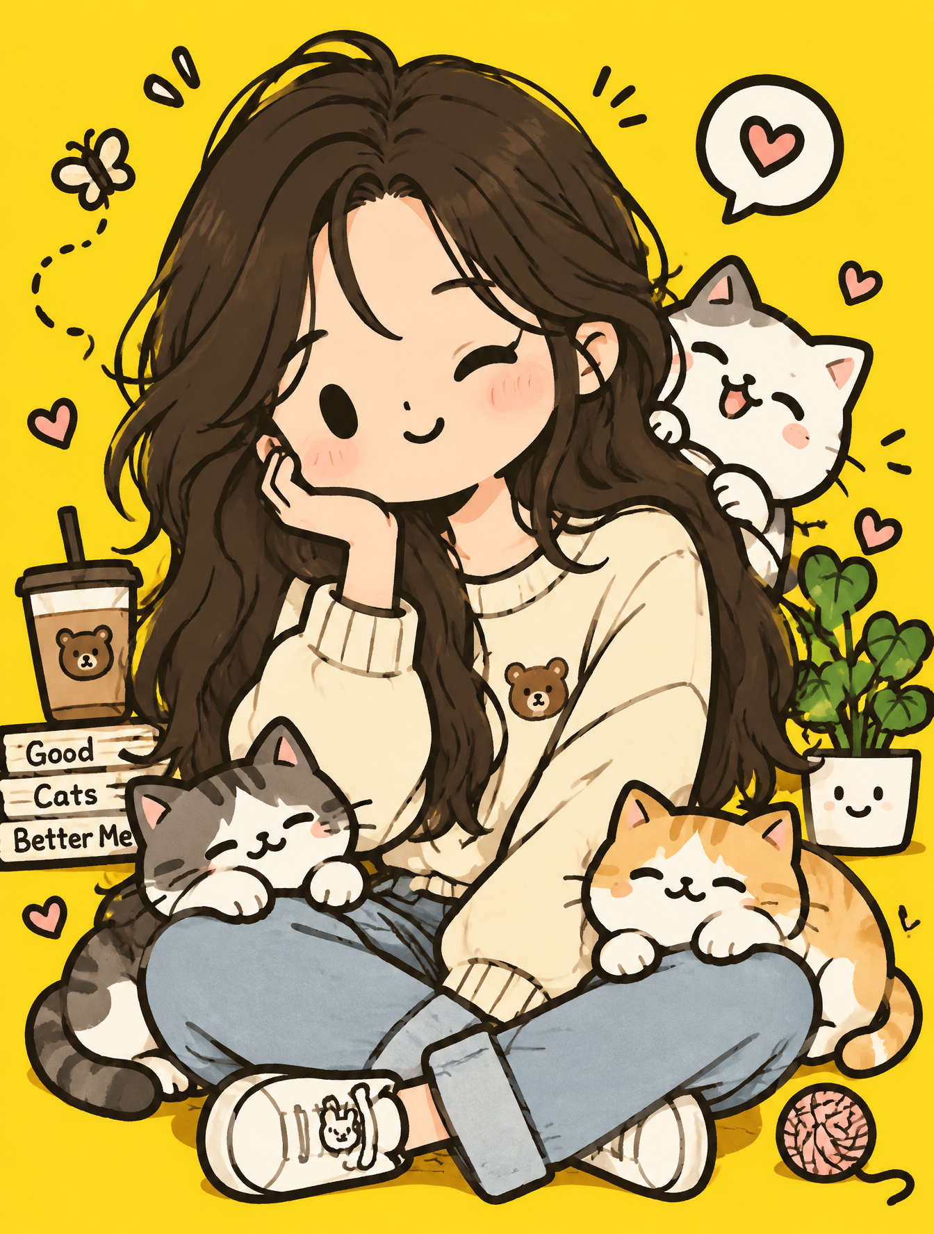 Cute kawaii hand-drawn character illustration inspired by...