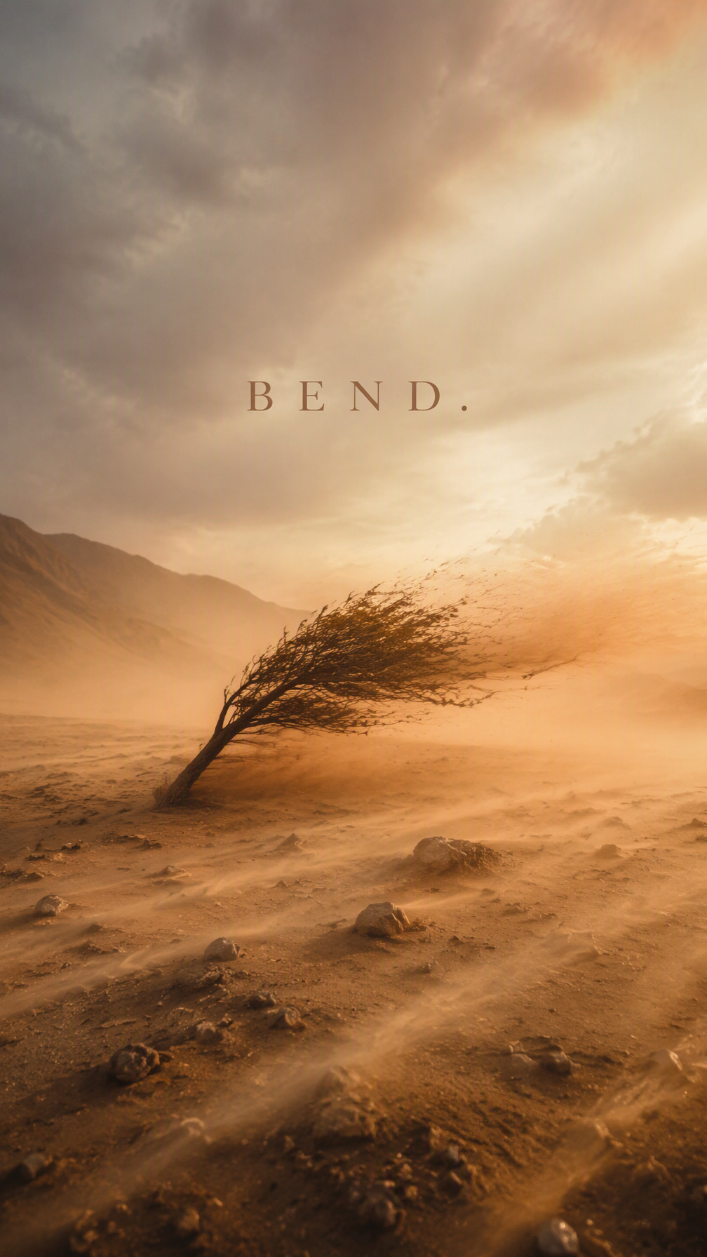 Create a premium 9:16 weather editorial. Main Subject: A ...