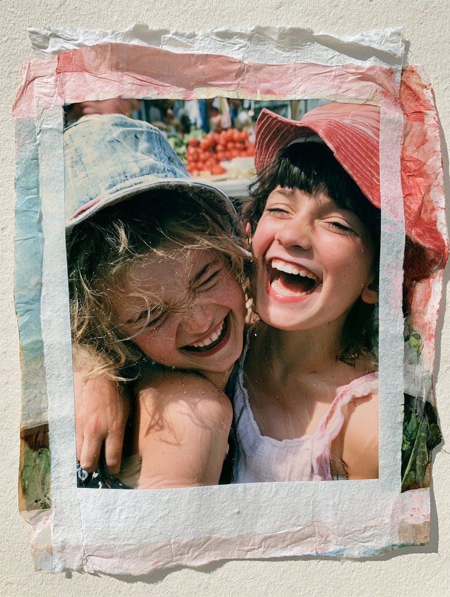 [Subject], Polaroid emulsion lift, the image floated off ...