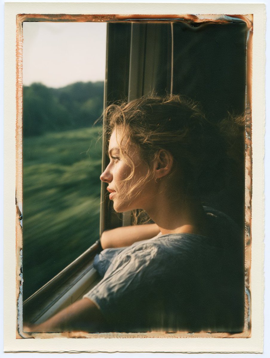 [Subject], Polaroid emulsion lift, the image floated off ... - alternate