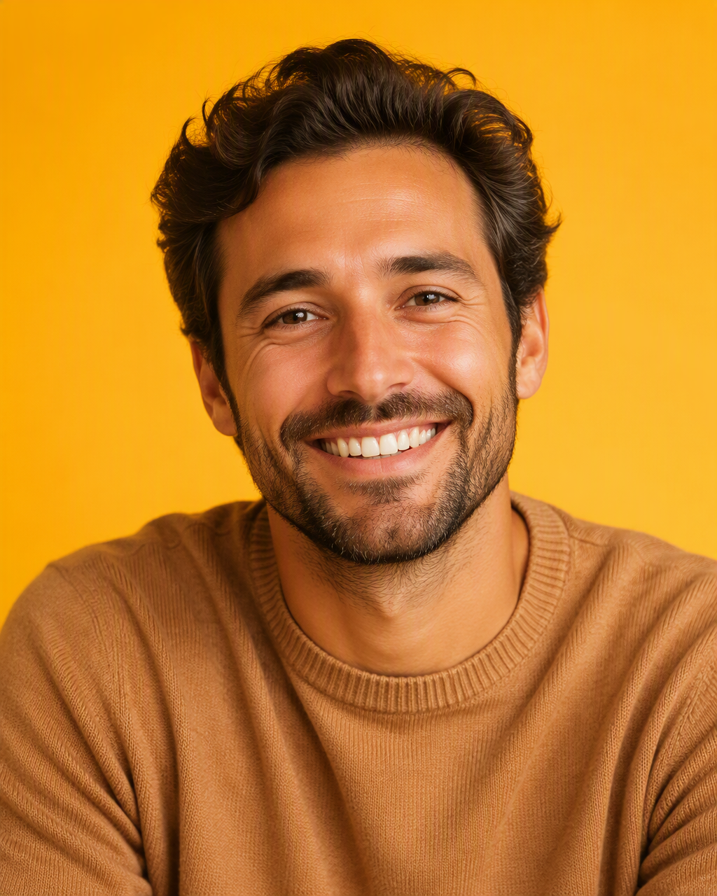 Create a hyper-realistic editorial portrait of a charisma...
