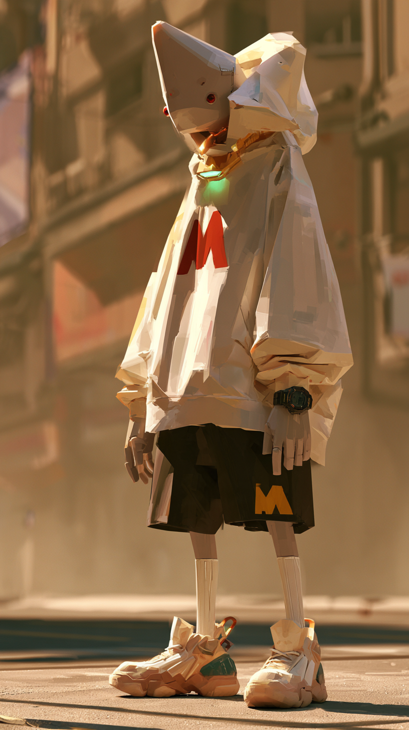 Stylized 3D painterly animation aesthetic, hand-painted 3... - alternate