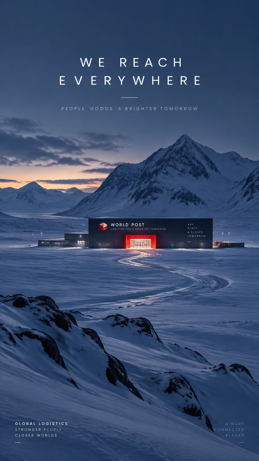 Premium 4:5 conceptual advertising poster for an internat...