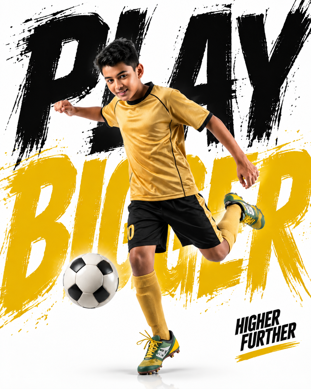 Use the uploaded athlete image as the main subject refere...