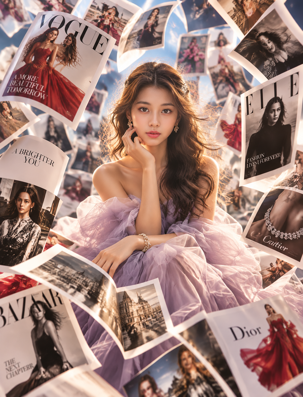 Fashion editorial where hundreds of luxury magazine pages...