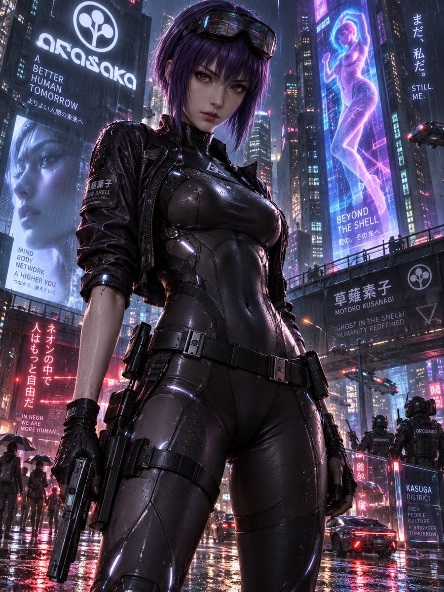 Motoko Kusanagi, solo, inspired by Ghost in the Shell, cy... - alternate