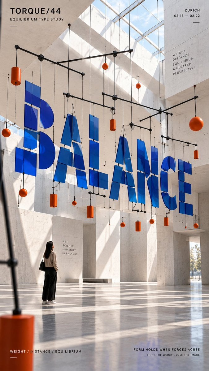 Create a 9:16 vertical poster in a clean contemporary mus... - alternate