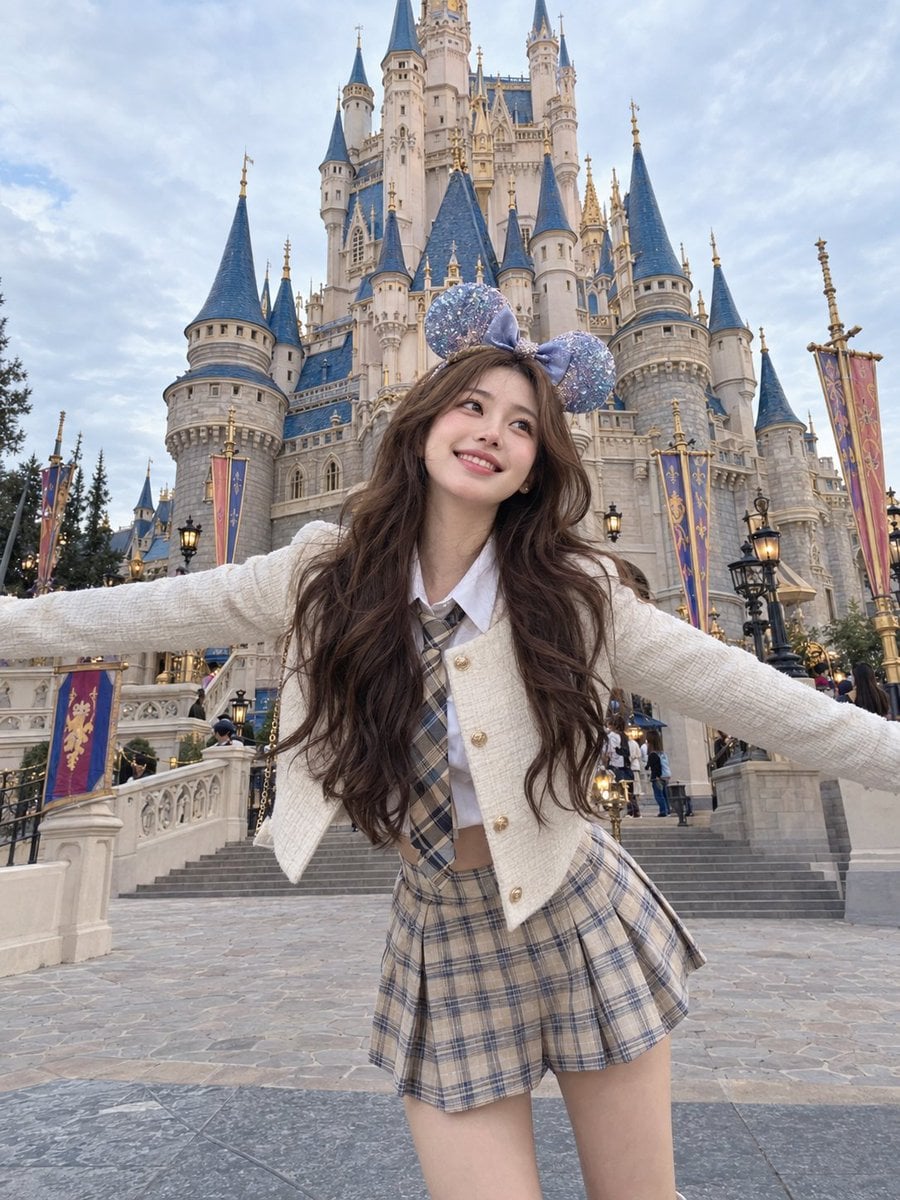 A realistic candid travel photo of a young East Asian wom... - alternate