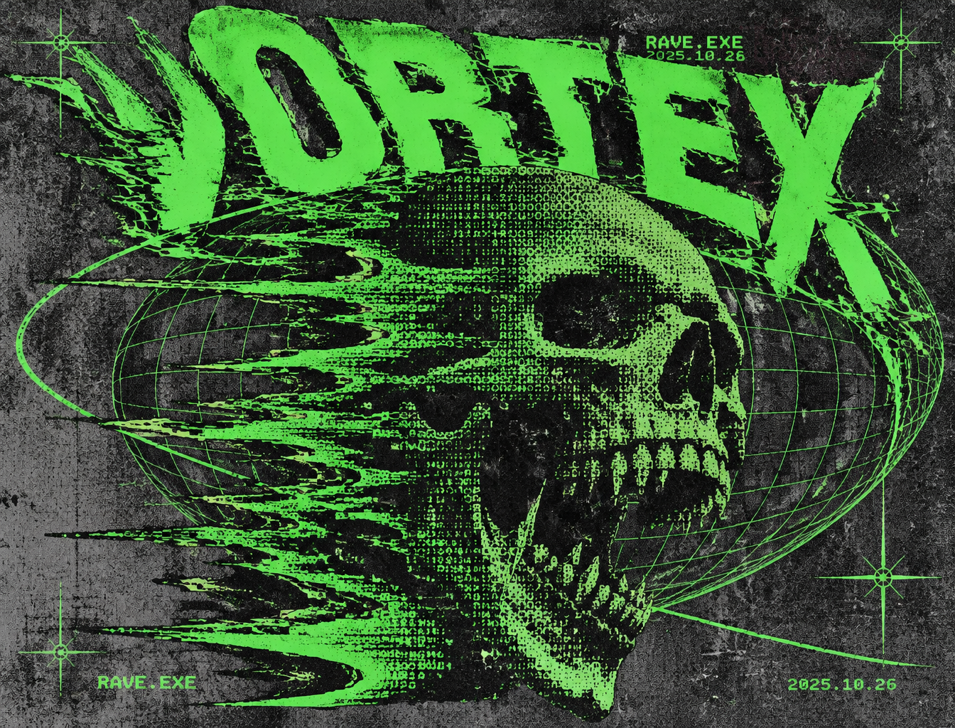 A monumental, high-impact poster executed in the raw, aut...