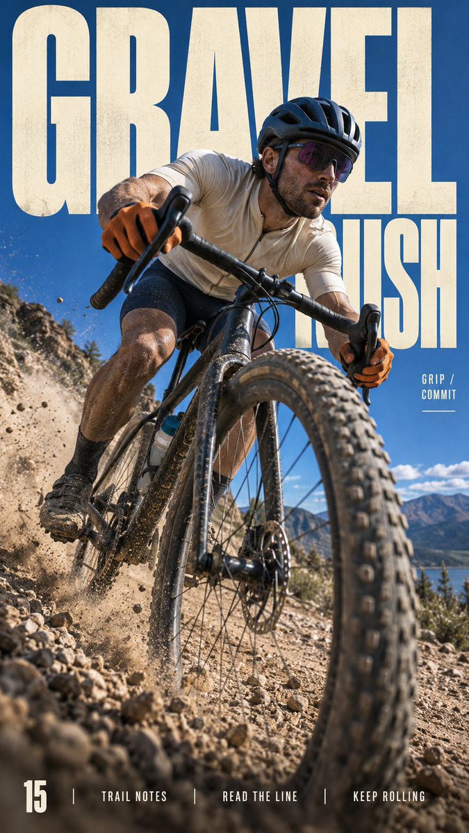 Create one full-bleed photographic editorial sports poste...