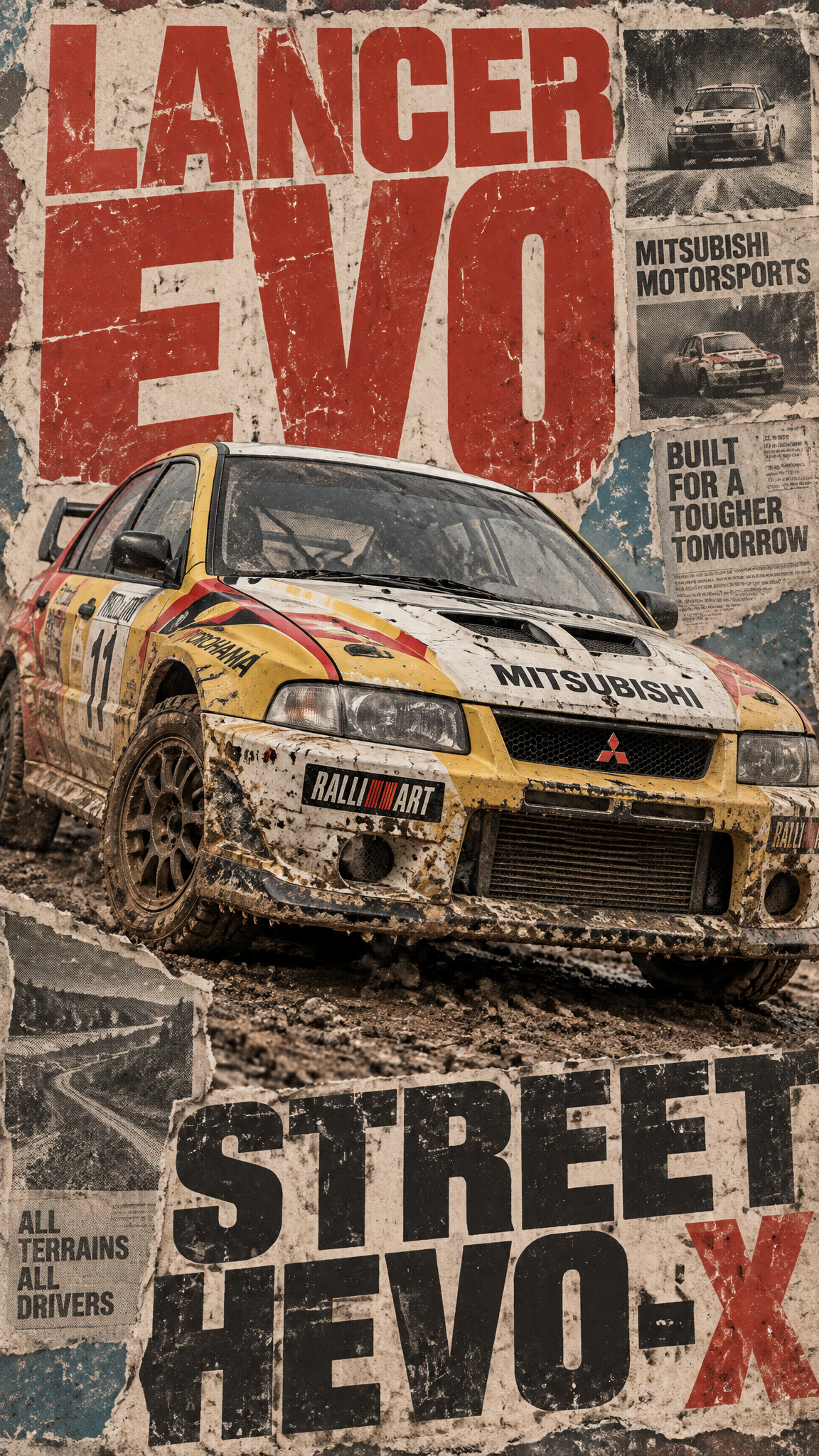 Subject and ActionA high-performance rally car captured i...