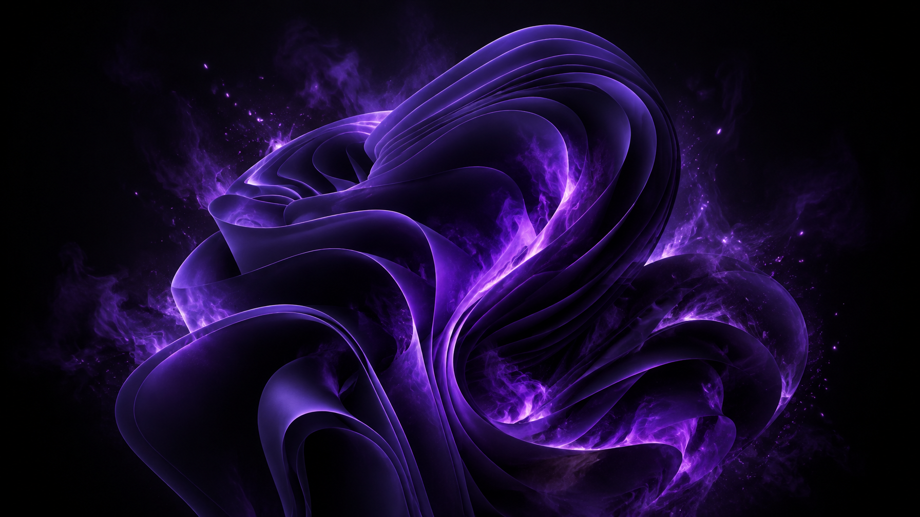 Windows 11 default bloom wallpaper style, abstract flowin...