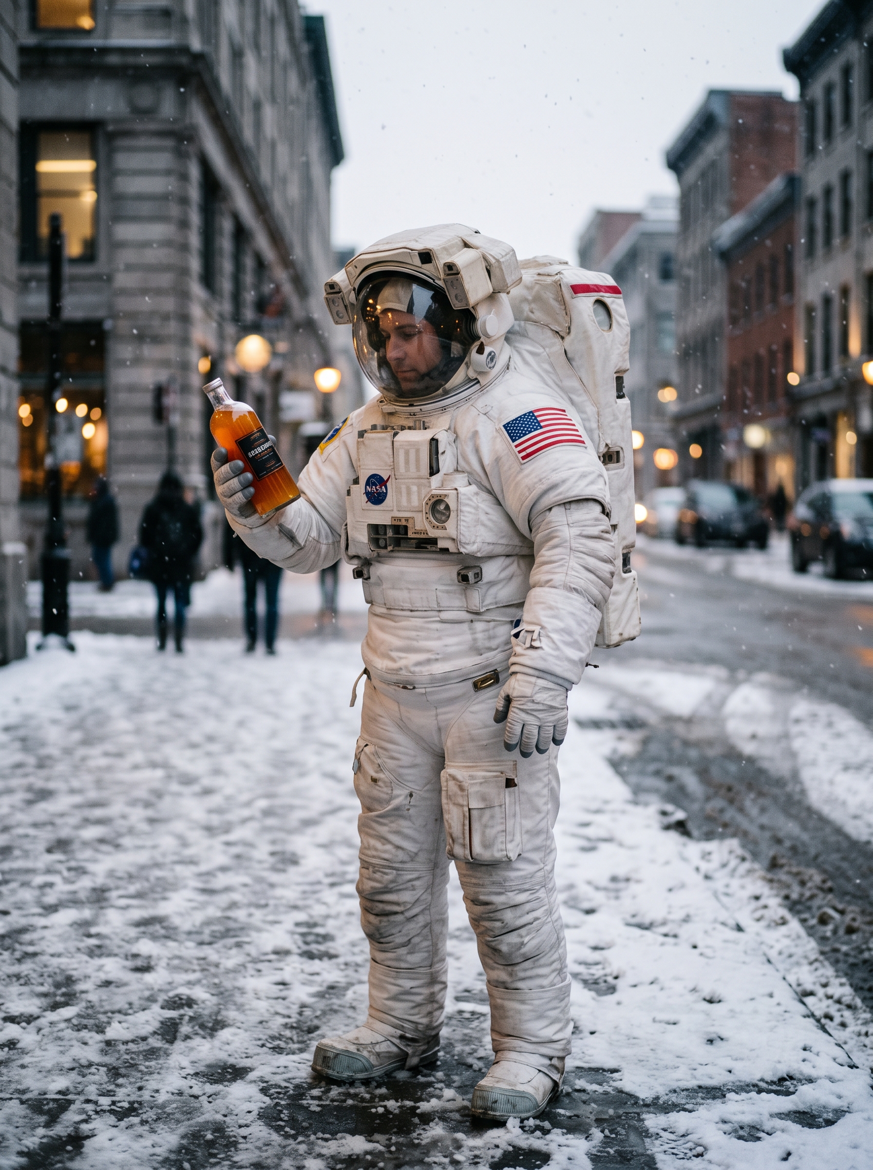 Necesito que me generes una fotografía de un astronauta p...