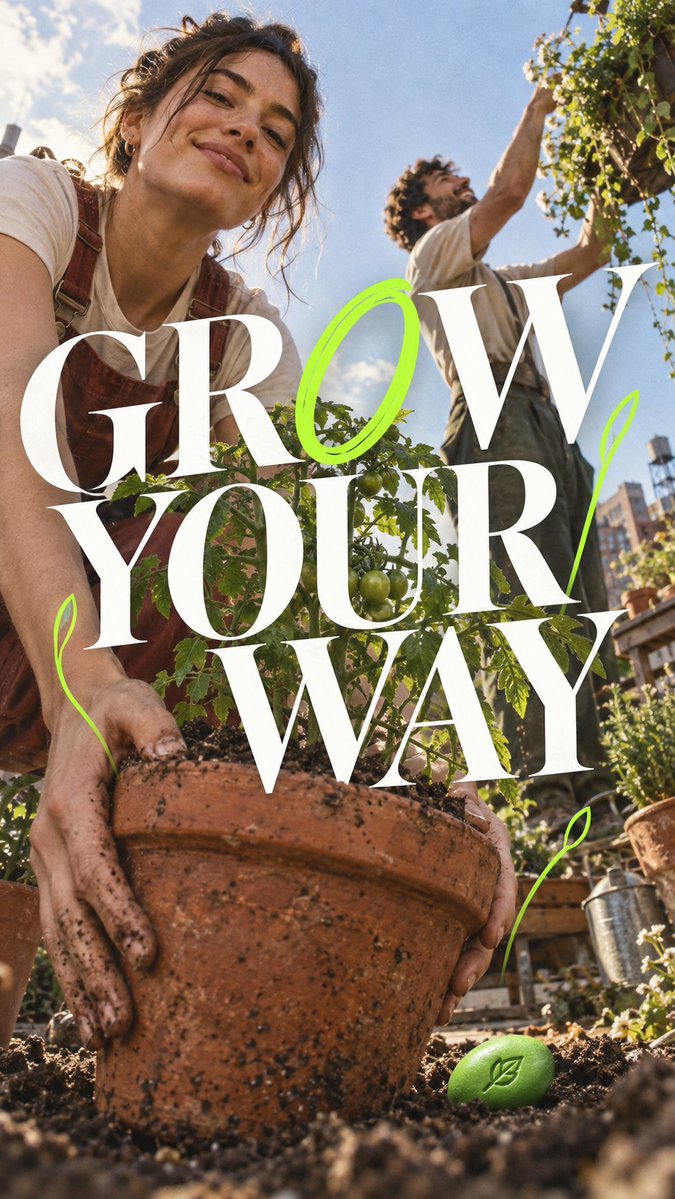 Create a finished youthful editorial lifestyle poster, 9:... - alternate
