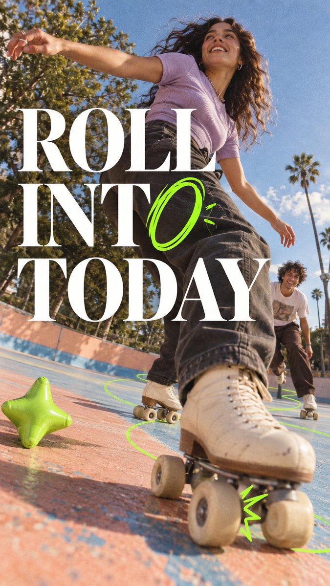 Create a finished youthful editorial lifestyle poster, 9:... - alternate