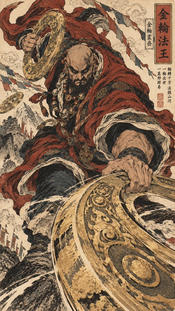 创作一幅 9:16 竖幅东方武侠浮世绘人物画。基于[人物]重新塑造角色形象，不参考任何影视演员脸或具体影视造型。 - alternate