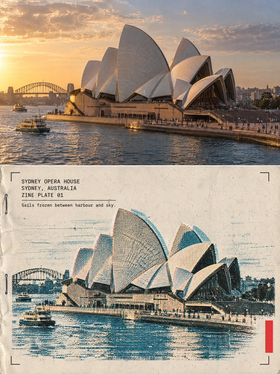 One poster, 3:4 vertical canvas. Split into two roughly e... - alternate