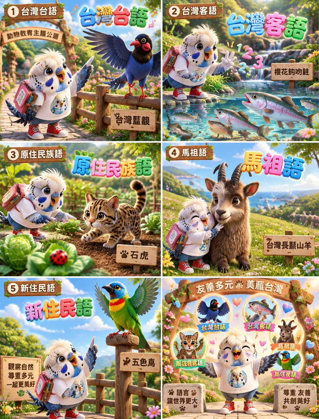 主角歪歪：一名學前班年齡的羽衣虎皮鸚鵡，採上傳第一張照片的羽衣虎皮鸚鵡,鸚鵡頭上的亂毛與翅膀上的亂毛與細節特徵要忠...
