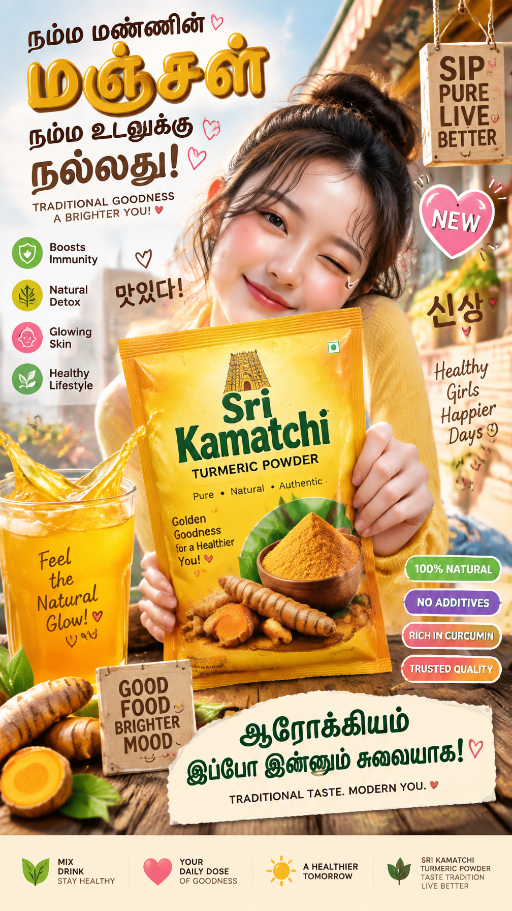 A high-quality, interactive Korean-style poster featuring...