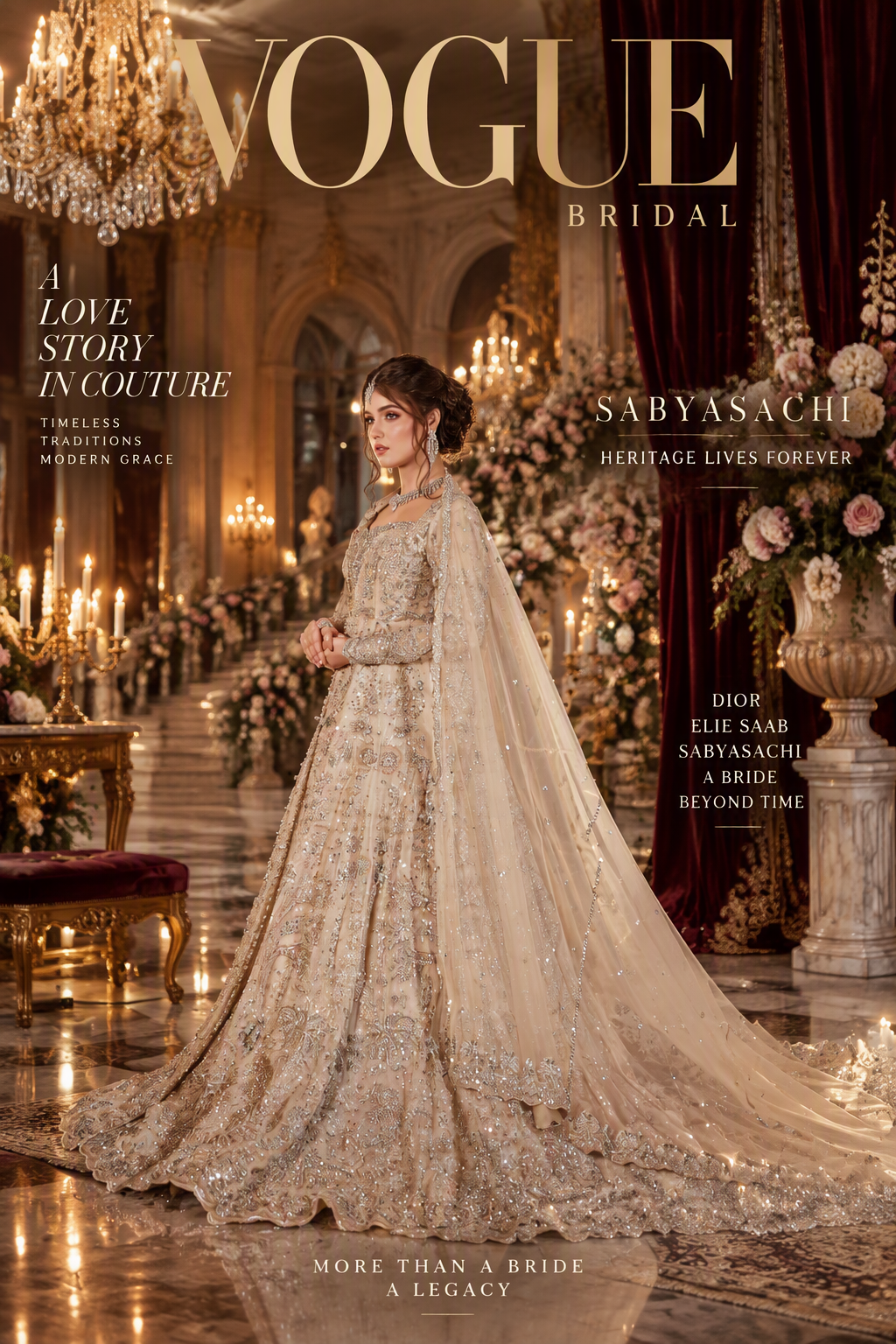 Luxury haute couture bridal fashion campaign inspired by ...