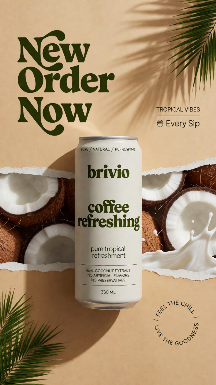 A hyper-real premium beverage poster advertisement for a ...