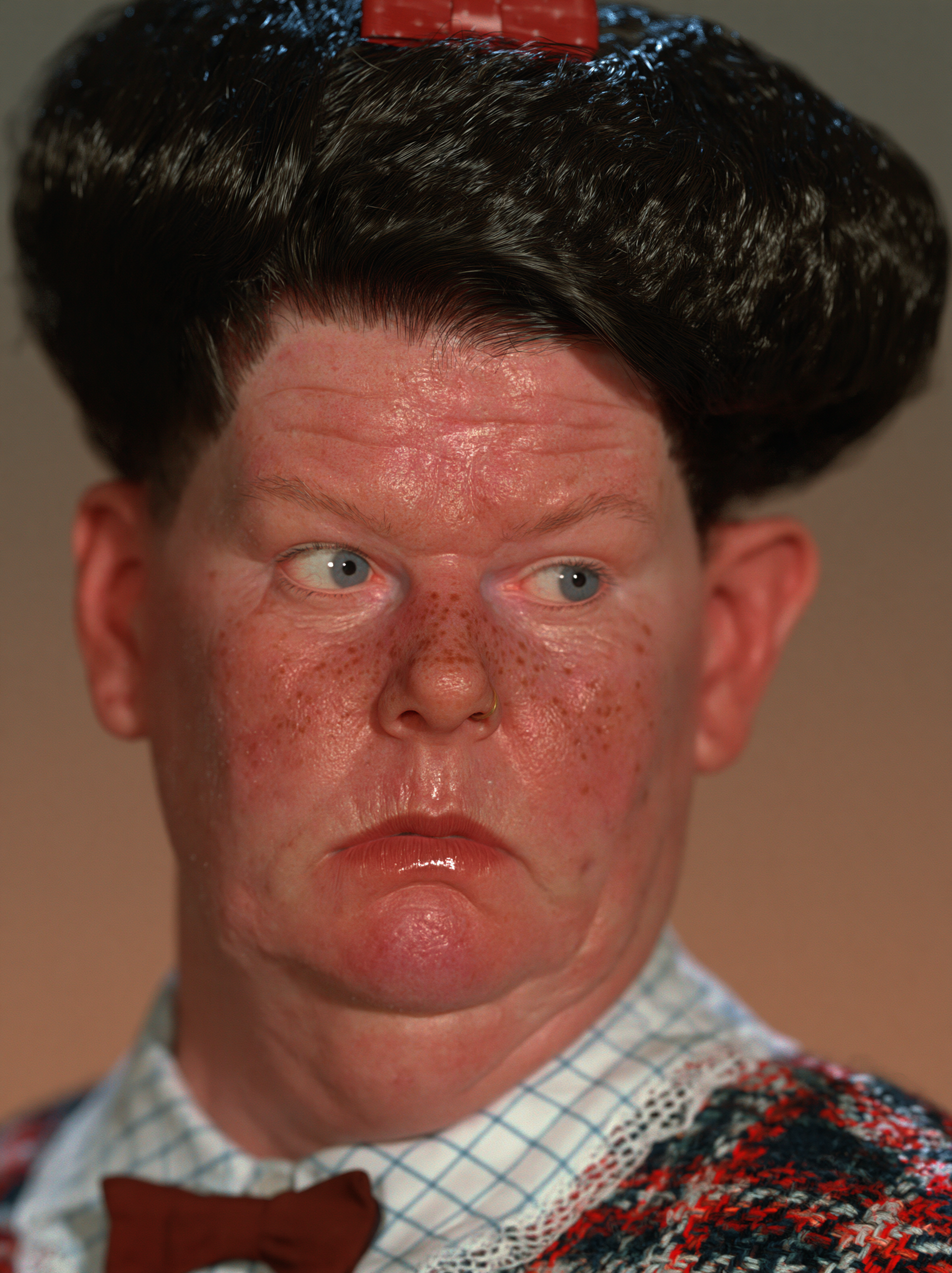 Hyper-realistic yearbook photo of a fictional, eccentric ... - alternate