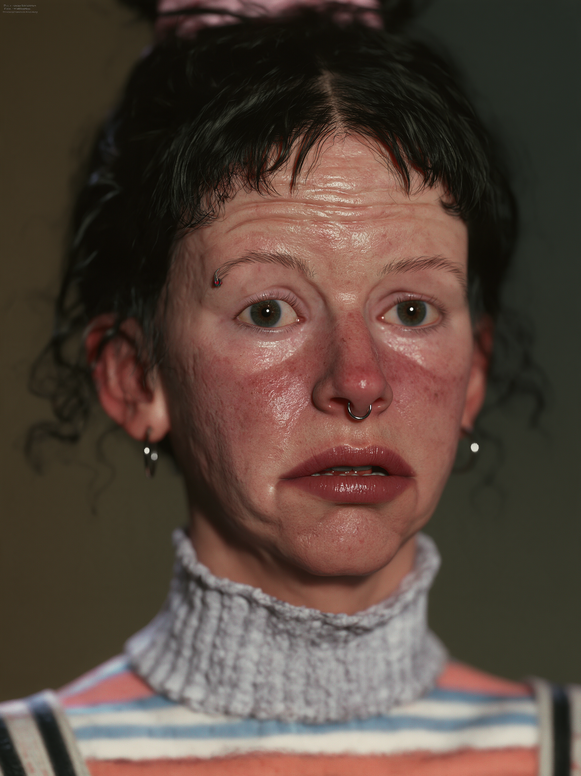 Hyper-realistic yearbook photo of a fictional, eccentric ... - alternate